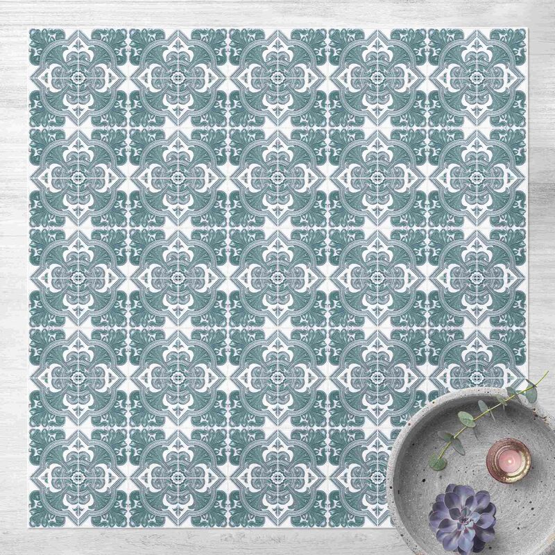 

Bilderwelten - Alfombras vinílicas - Tile Pattern Lisbon Pigeon Blue - Cuadrado 1:1 Dimensión LxA: 140cm x 140cm
