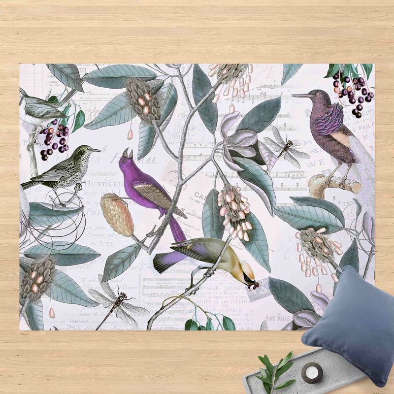 

Alfombras vinílicas - Vintage Collage - Nostalgic Birds - Apaisado 3:4 Dimensión LxA: 45cm x 60cm
