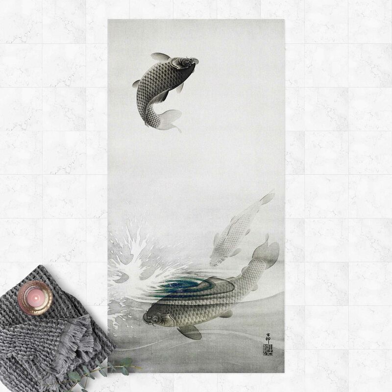

Alfombras vinílicas - Vintage Illustration Asian Fish lll - Alto 2:1 Dimensión LxA: 160cm x 80cm