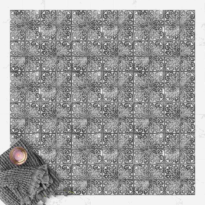 

Alfombras vinílicas - Vintage Pattern Spanish Tiles - Cuadrado 1:1 Dimensión LxA: 40cm x 40cm