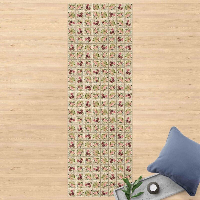 

Bilderwelten - Alfombras vinílicas - Vintage Roses And Hydrangea - Panorámico Dimensión LxA: 300cm x 100cm