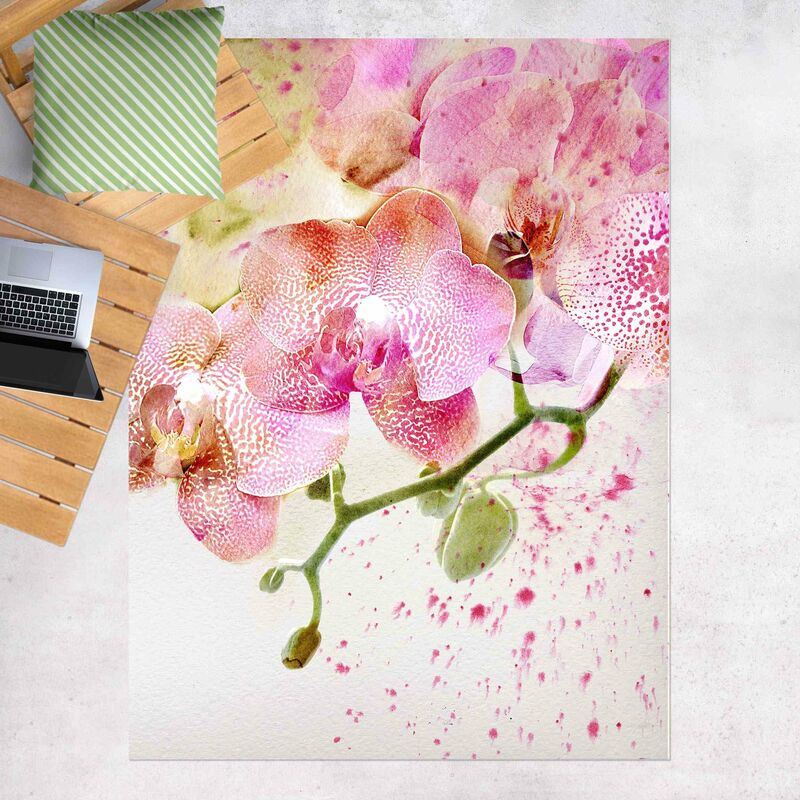 

Alfombras vinílicas - Watercolour Flowers Orchids - Alto 4:3 Dimensión LxA: 60cm x 45cm