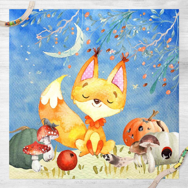 

Alfombras vinílicas - Watercolour Fox In Autumn - Cuadrado 1:1 Dimensión LxA: 40cm x 40cm