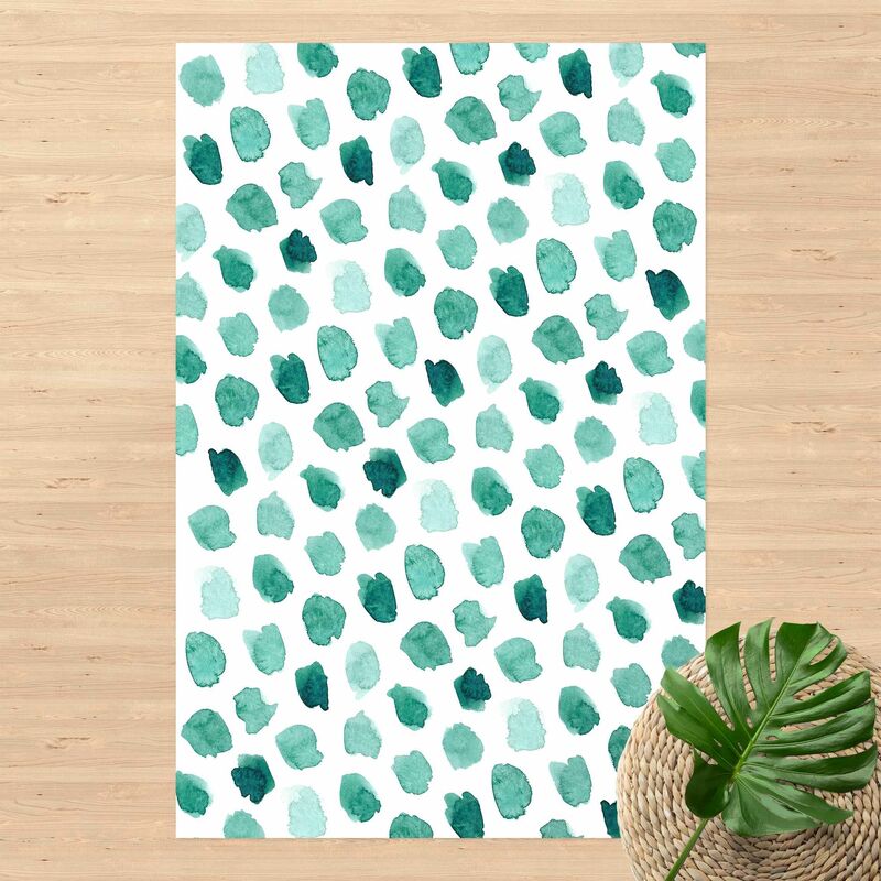 

Alfombras vinílicas - Watercolour Spots In Mint Colour - Alto 3:2 Dimensión LxA: 150cm x 100cm