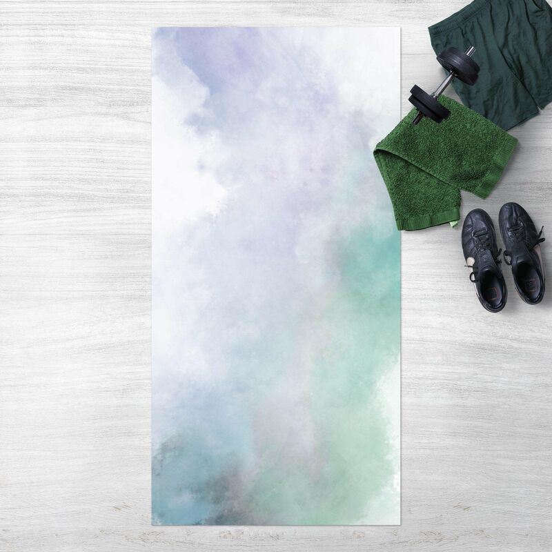 

Bilderwelten - Alfombras vinílicas - Watercolour Symbiosis Blue Green - Alto 2:1 Dimensión LxA: 180cm x 90cm