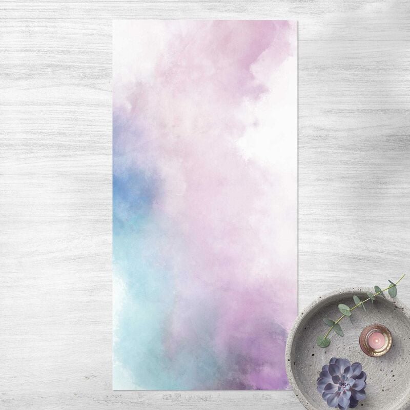 

Alfombras vinílicas - Watercolour Symbiosis Blue Purple - Alto 2:1 Dimensión LxA: 140cm x 70cm