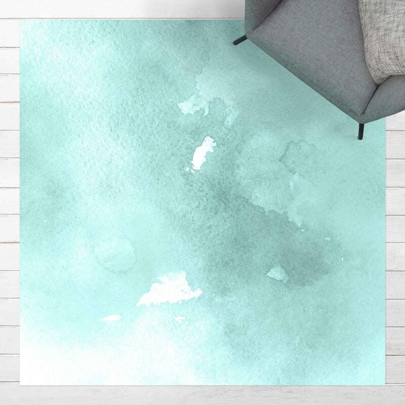 

Alfombras vinílicas - Watercolour Turquoise Ocean - Cuadrado 1:1 Dimensión LxA: 80cm x 80cm