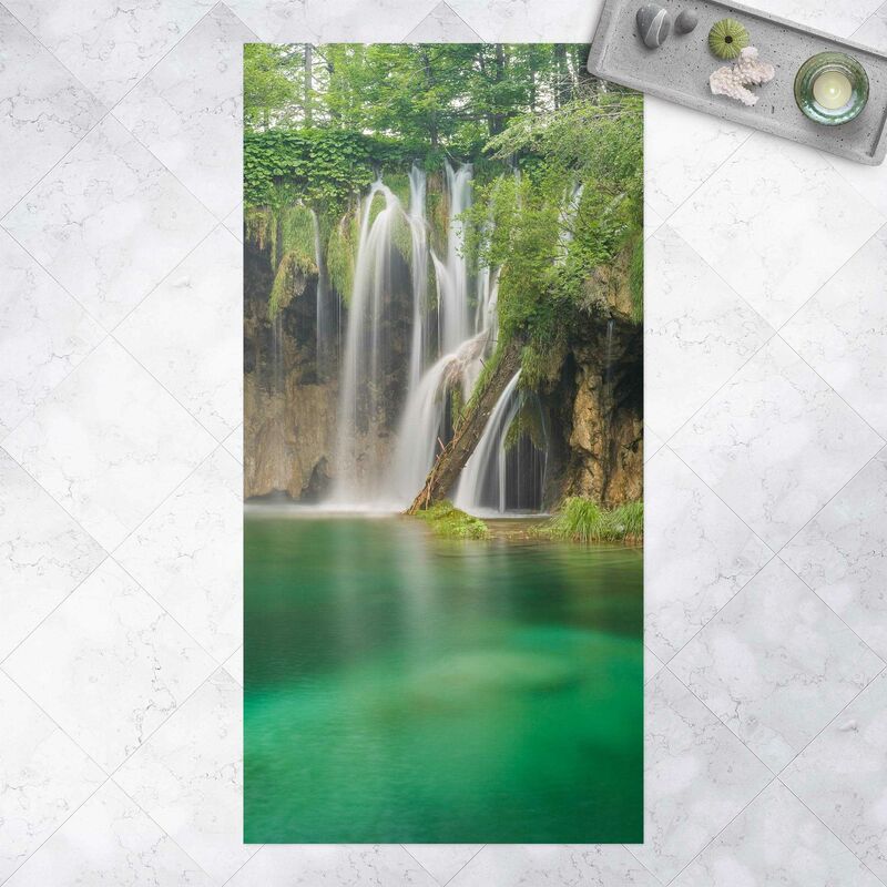 

Bilderwelten - Alfombras vinílicas - Waterfall Plitvice Lakes - Alto 2:1 Dimensión LxA: 240cm x 120cm