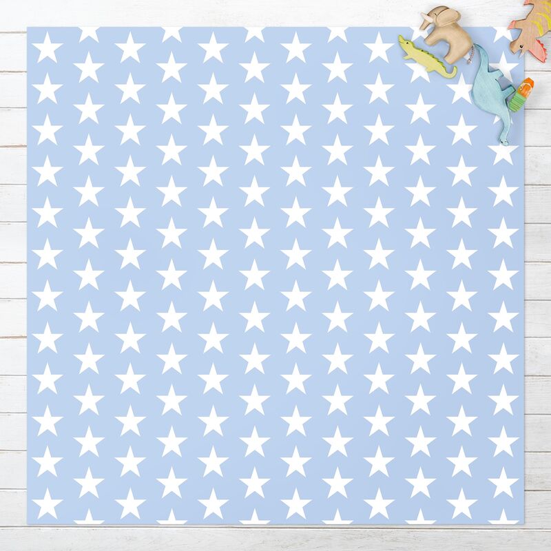 

Bilderwelten - Alfombras vinílicas - White Stars On Blue - Cuadrado 1:1 Dimensión LxA: 140cm x 140cm