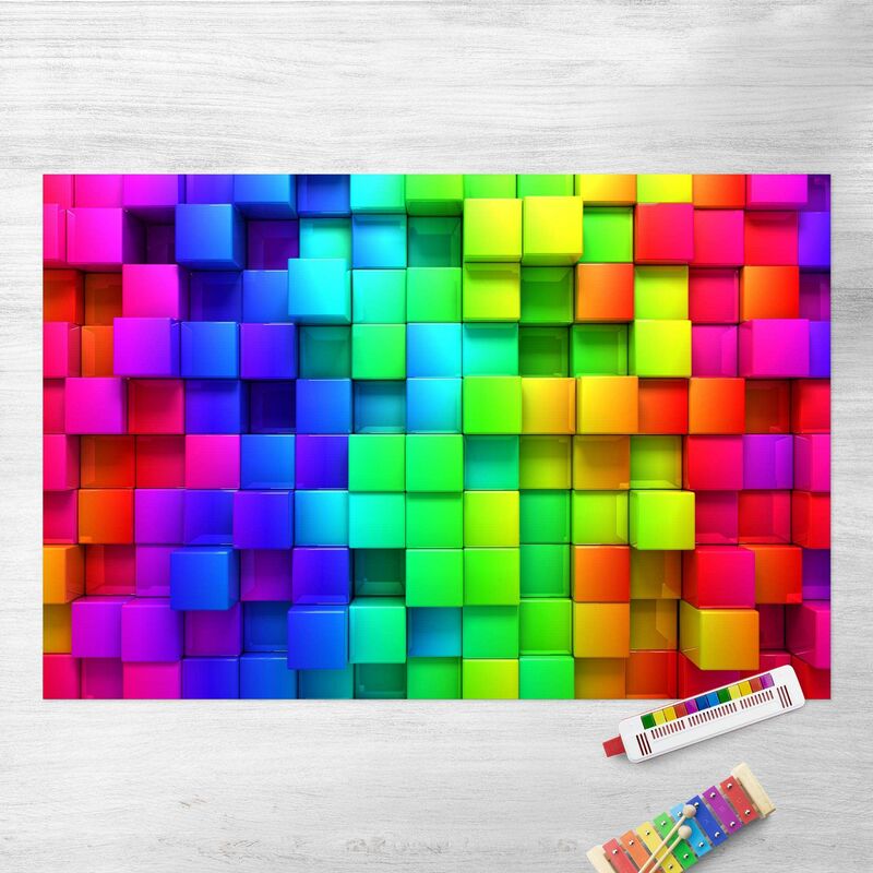 

Alfombras vinílicas - 3D Cubes - Apaisado 2:3 Dimensión LxA: 120cm x 180cm