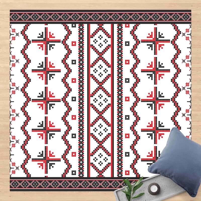 

Alfombras vinílicas - A Romanian Winter With Stripes - Cuadrado 1:1 Dimensión LxA: 40cm x 40cm