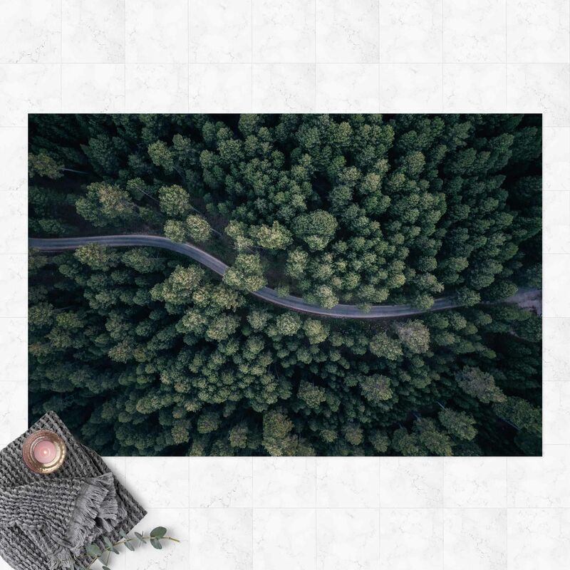 

Alfombras vinílicas - Aerial Image - Forest road From Above - Apaisado 2:3 Dimensión LxA: 40cm x 60cm