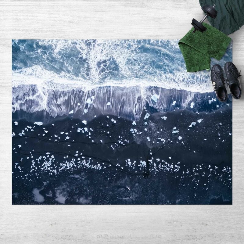 

Alfombras vinílicas - Aerial Image - Jökulsárlón On Iceland - Apaisado 3:4 Dimensión LxA: 75cm x 100cm