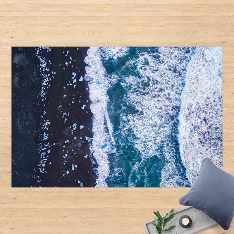 

Alfombras vinílicas - Aerial Image - Jökulsárlón On Iceland Vertical - Apaisado 2:3 Dimensión LxA: 120cm x 180cm