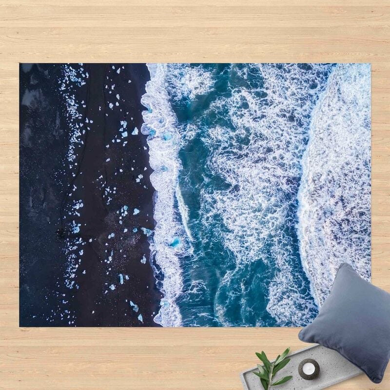 

Alfombras vinílicas - Aerial Image - Jökulsárlón On Iceland Vertical - Apaisado 3:4 Dimensión LxA: 90cm x 120cm