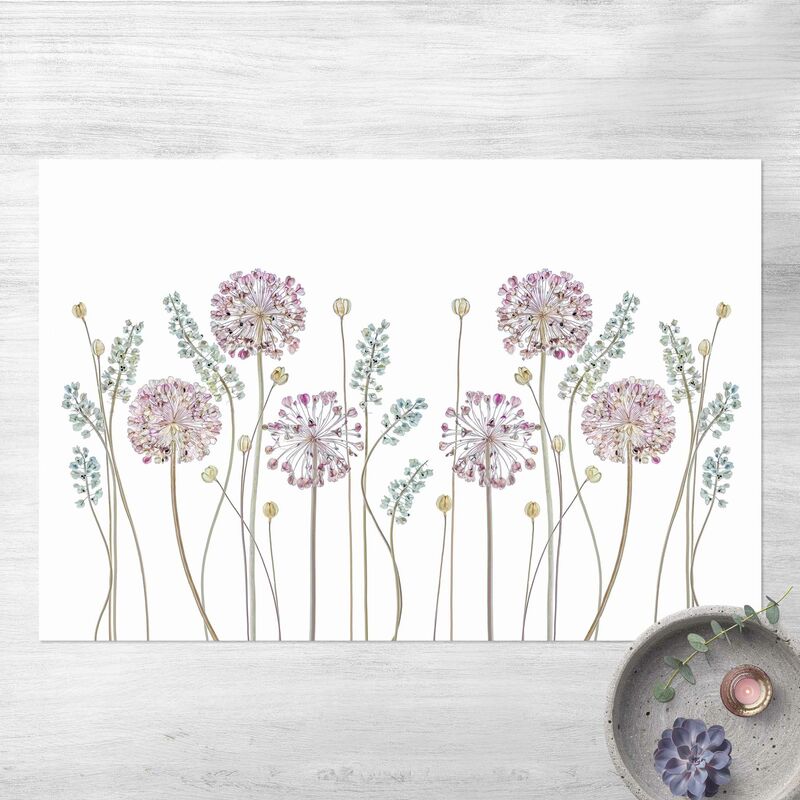 

Alfombras vinílicas - Allium Illustration - Apaisado 2:3 Dimensión LxA: 40cm x 60cm