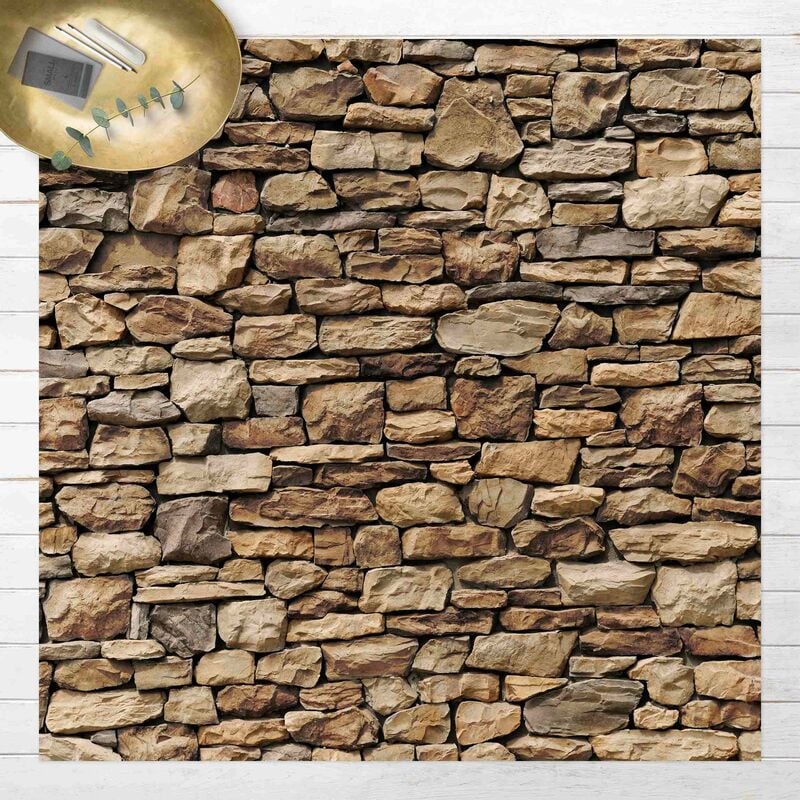 

Bilderwelten - Alfombras vinílicas - American Stone Wall - Cuadrado 1:1 Dimensión LxA: 140cm x 140cm