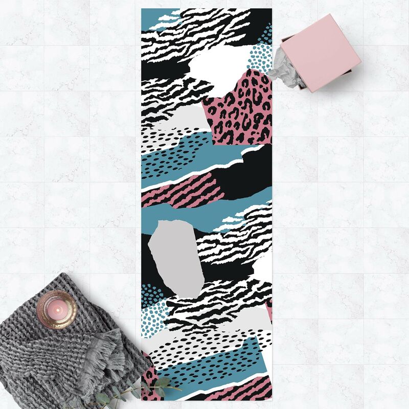 

Alfombras vinílicas - Animal Print Zebra Tiger Leopard Asia - Panorámico Dimensión LxA: 150cm x 50cm