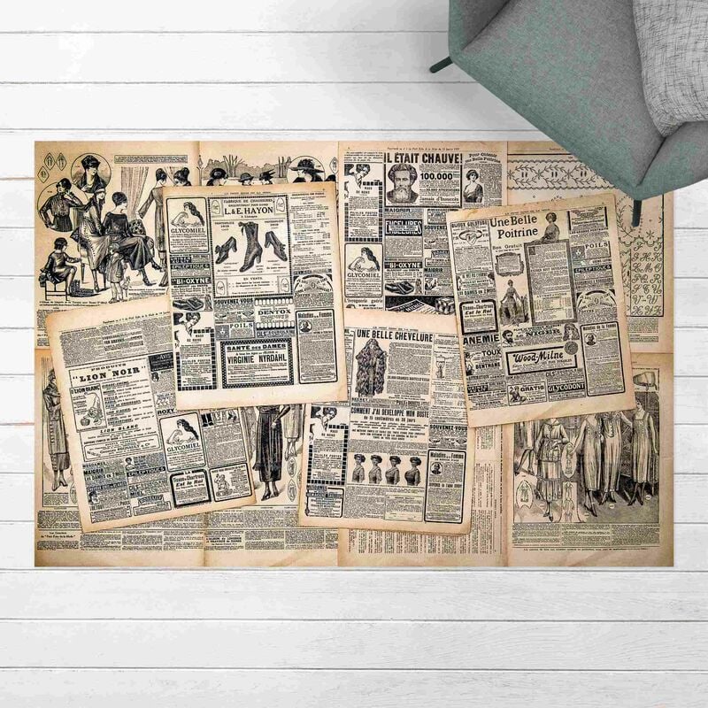 

Alfombras vinílicas - Antique Newspapers - Apaisado 2:3 Dimensión LxA: 40cm x 60cm