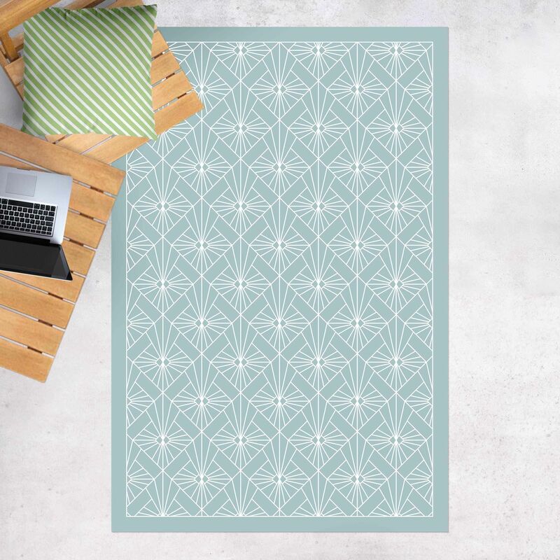 

Alfombras vinílicas - Art Deco Beam Pattern With Frame - Alto 3:2 Dimensión LxA: 180cm x 120cm