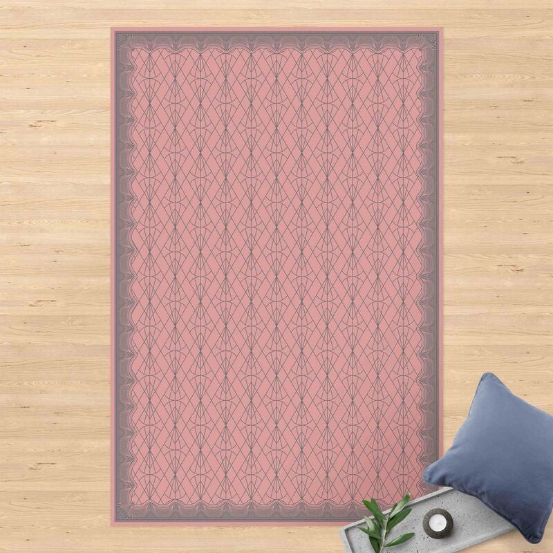 

Alfombras vinílicas - Art Deco Diamond Pattern With Border - Alto 3:2 Dimensión LxA: 210cm x 140cm