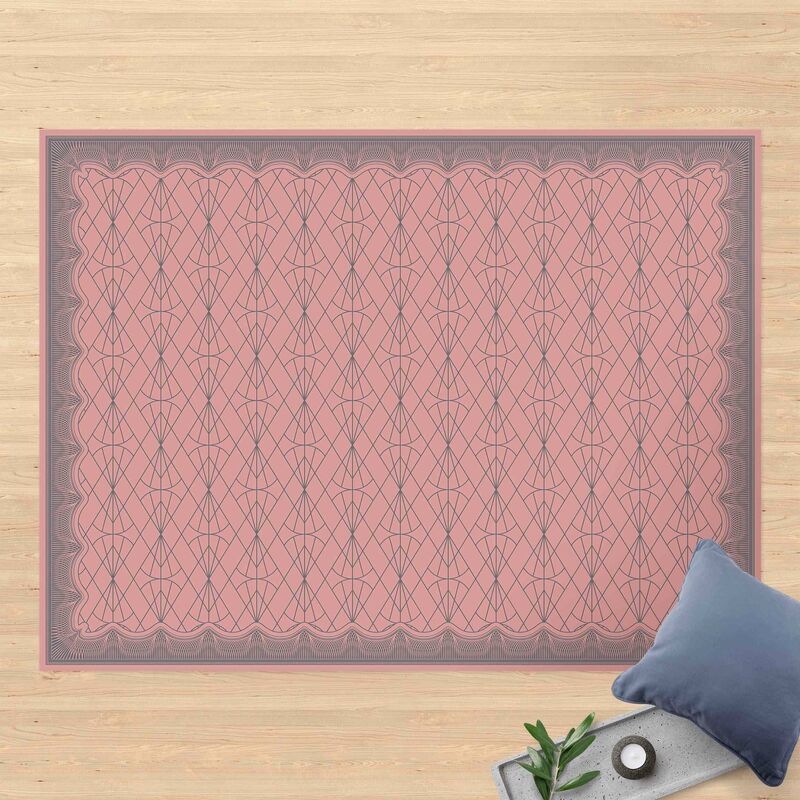 

Alfombras vinílicas - Art Deco Diamond Pattern With Border - Apaisado 3:4 Dimensión LxA: 75cm x 100cm