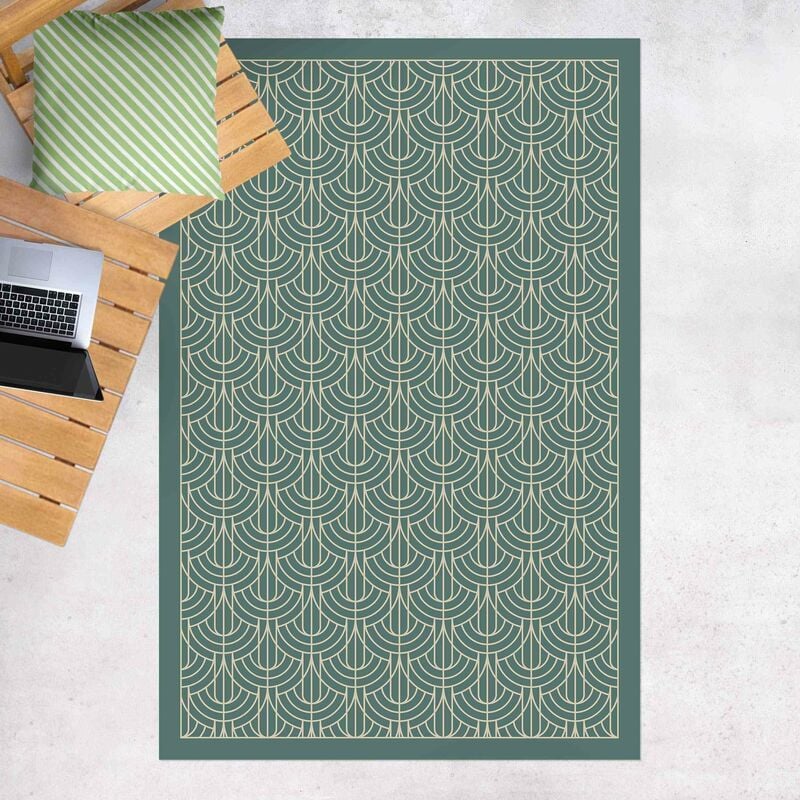 

Alfombras vinílicas - Art Deco Drape Pattern With Frame - Alto 3:2 Dimensión LxA: 120cm x 80cm