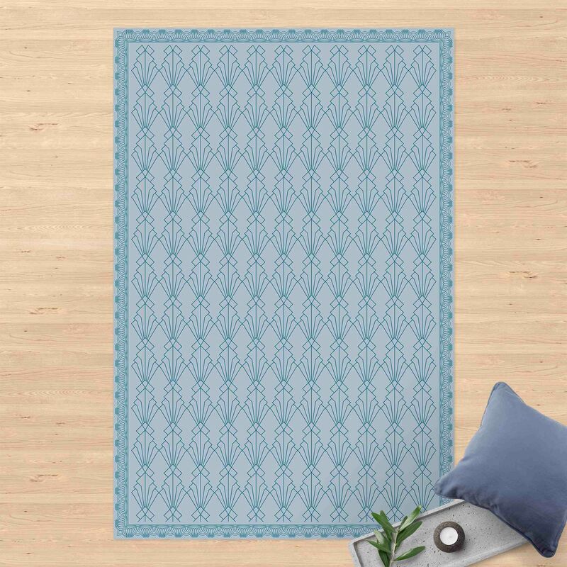 

Alfombras vinílicas - Art Deco Fan Pattern With Border - Alto 3:2 Dimensión LxA: 60cm x 40cm