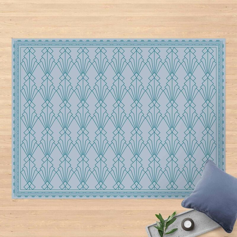 

Alfombras vinílicas - Art Deco Fan Pattern With Border - Apaisado 3:4 Dimensión LxA: 90cm x 120cm
