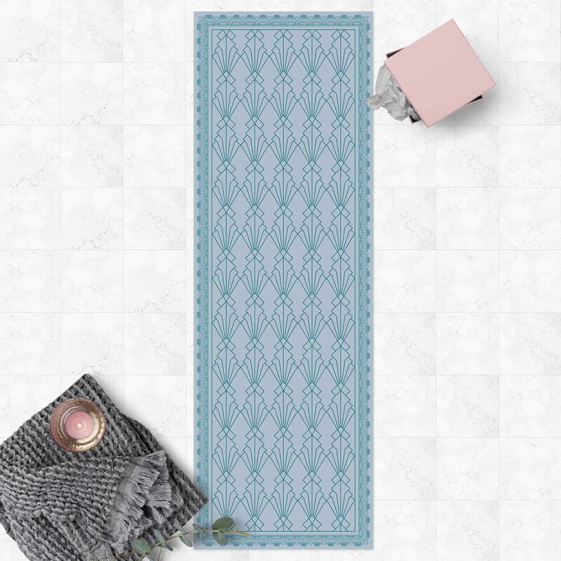 

Alfombras vinílicas - Art Deco Fan Pattern With Border - Panorámico Dimensión LxA: 270cm x 90cm