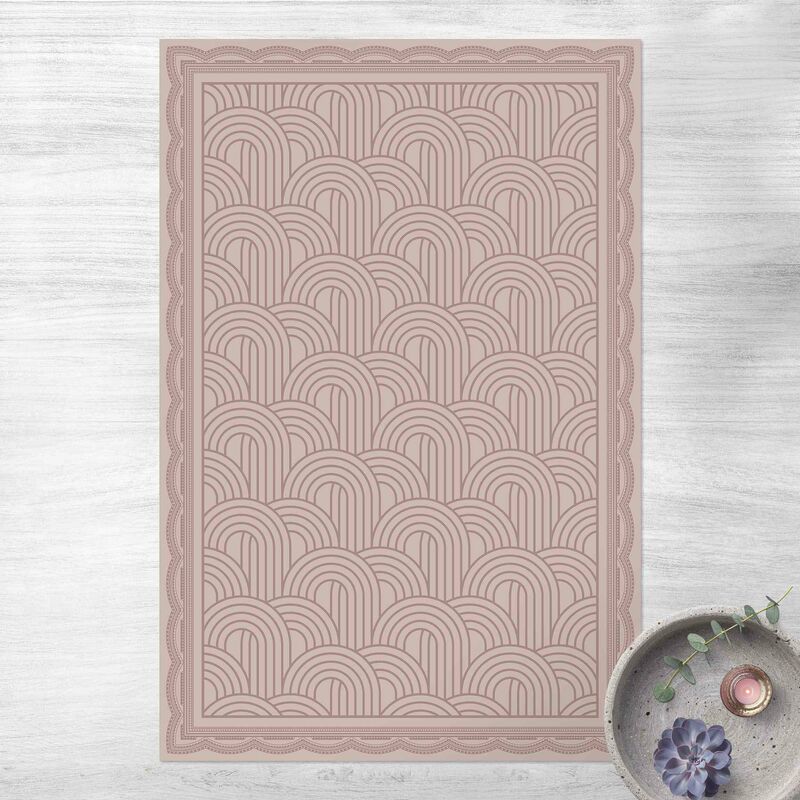 

Alfombras vinílicas - Art Deco Mountains Pattern With Border - Alto 3:2 Dimensión LxA: 120cm x 80cm