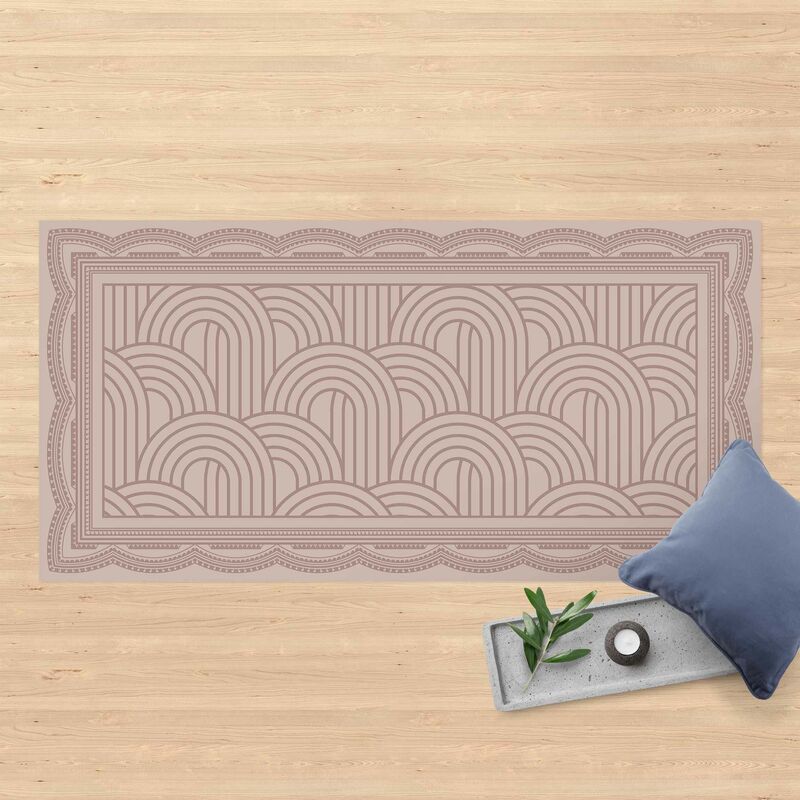 

Bilderwelten - Alfombras vinílicas - Art Deco Mountains Pattern With Border - Apaisado 1:2 Dimensión LxA: 110cm x 220cm