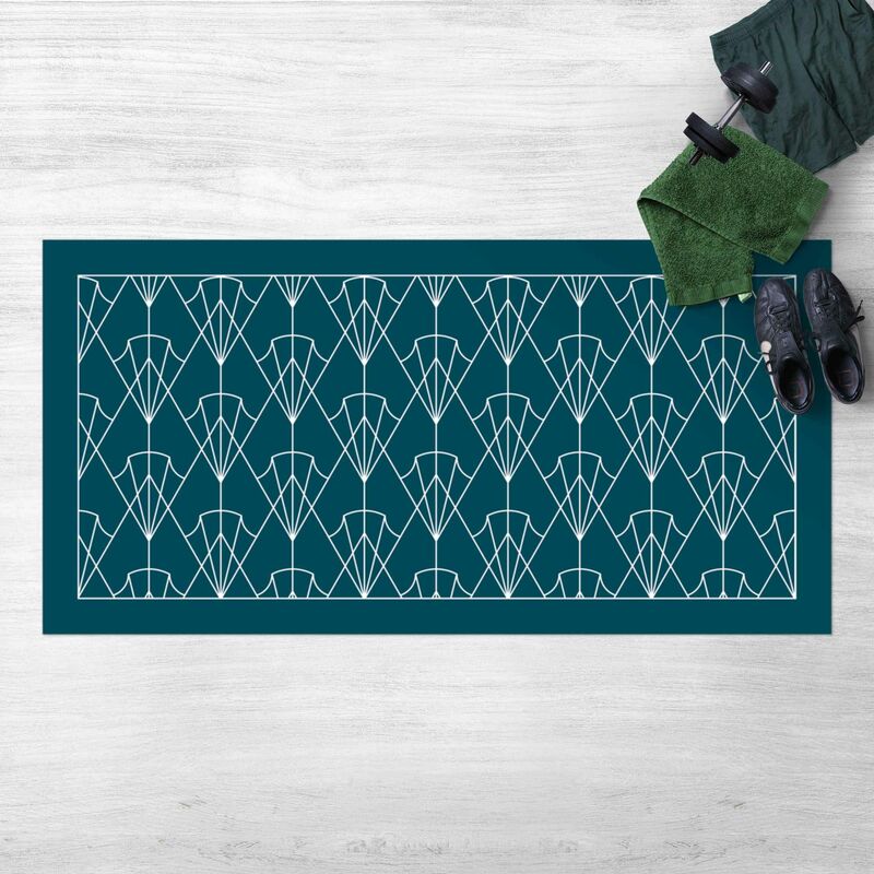 

Alfombras vinílicas - Art Deco Pattern Arrows With Border - Apaisado 1:2 Dimensión LxA: 50cm x 100cm