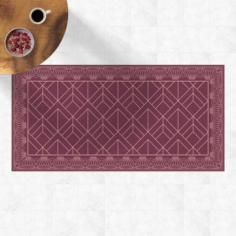 

Bilderwelten - Alfombras vinílicas - Art Deco Scales Pattern With Border - Apaisado 1:2 Dimensión LxA: 110cm x 220cm