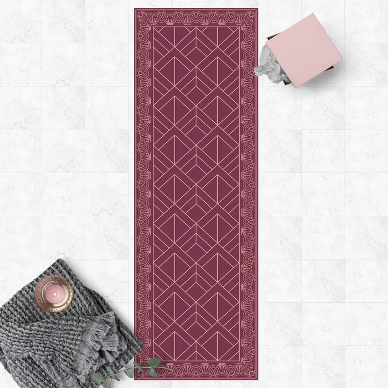 

Bilderwelten - Alfombras vinílicas - Art Deco Scales Pattern With Border - Panorámico Dimensión LxA: 270cm x 90cm
