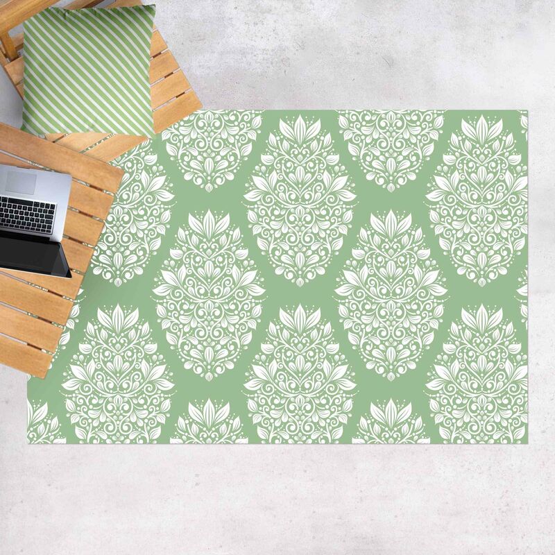 

Alfombras vinílicas - Art Nouveau Pattern On Green - Apaisado 2:3 Dimensión LxA: 40cm x 60cm