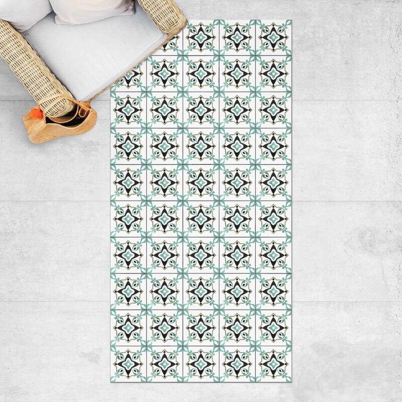 

Bilderwelten - Alfombras vinílicas - Backsplash Brown Turquoise - Alto 2:1 Dimensión LxA: 240cm x 120cm