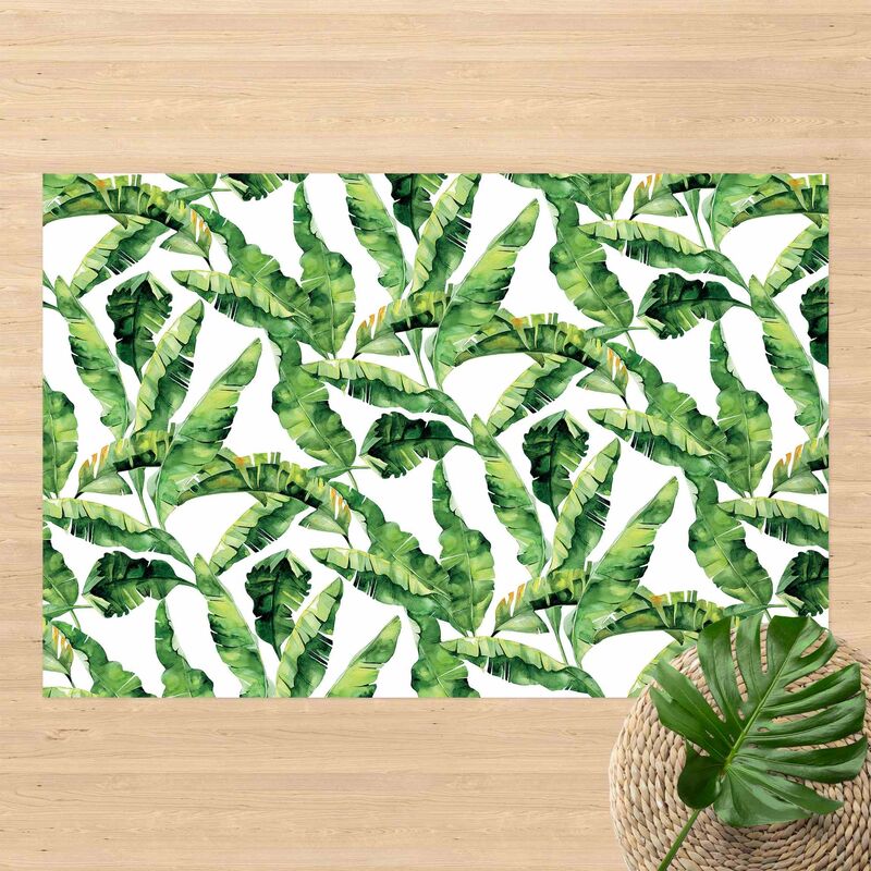 

Alfombras vinílicas - Banana Leaf Watercolour Pattern - Apaisado 2:3 Dimensión LxA: 120cm x 180cm