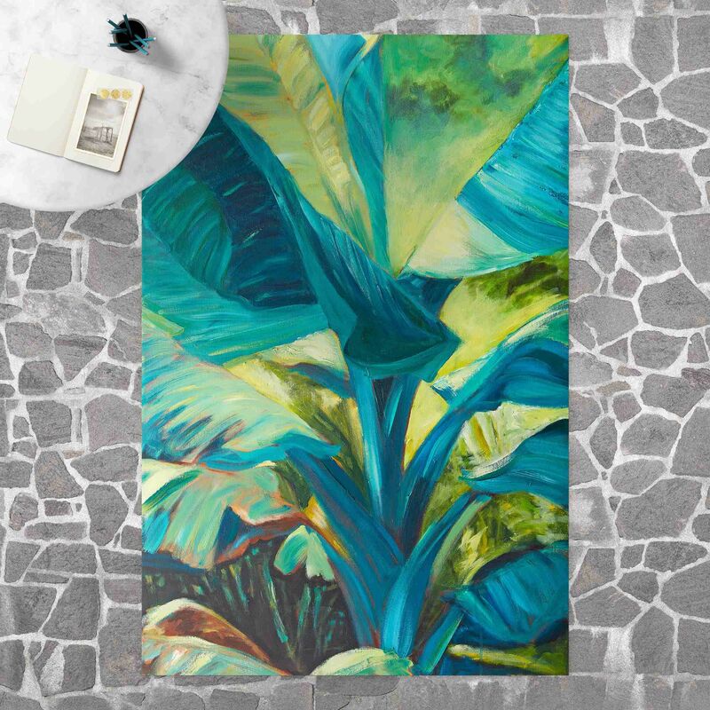 

Alfombras vinílicas - Banana Leaf With Turquoise ll - Alto 3:2 Dimensión LxA: 90cm x 60cm