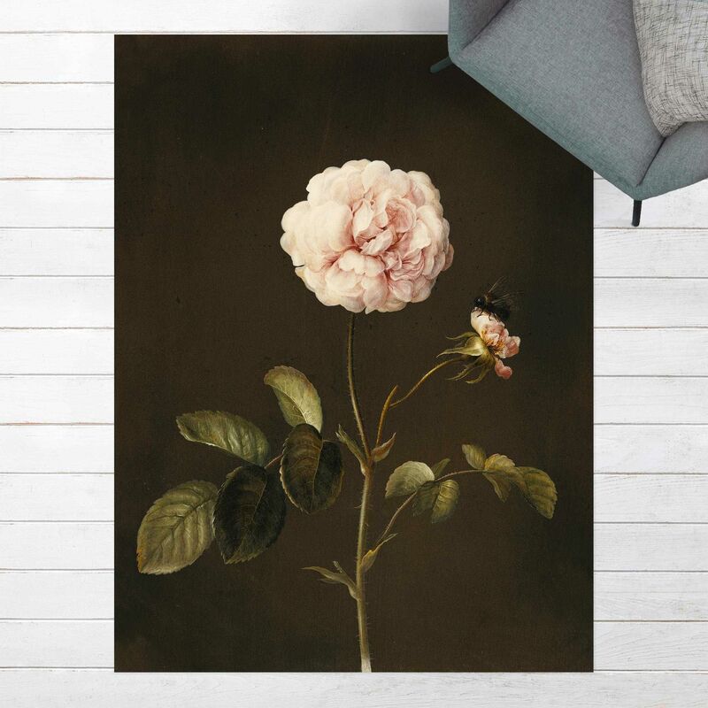 

Alfombras vinílicas - Barbara Regina Dietzsch - French Rose with Bumblbee - Alto 4:3 Dimensión LxA: 100cm x 75cm