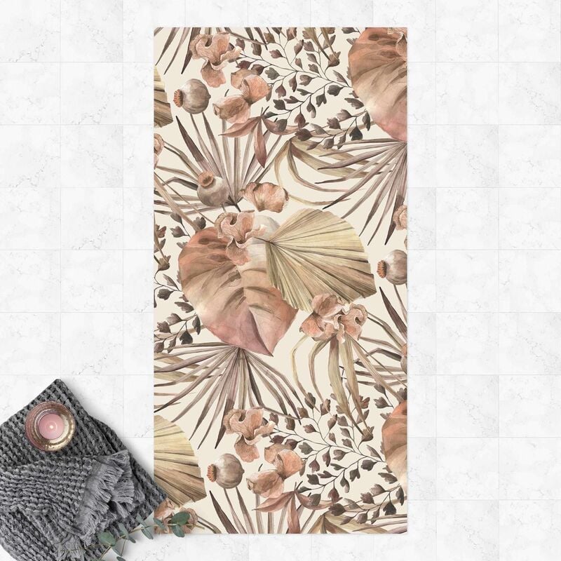 

Alfombras vinílicas - Beige Palm Leaves - Alto 2:1 Dimensión LxA: 120cm x 60cm