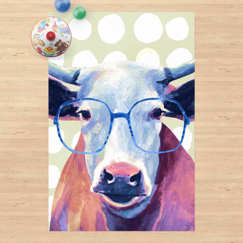 

Alfombras vinílicas - Bespectacled Animals - Cow - Alto 3:2 Dimensión LxA: 90cm x 60cm