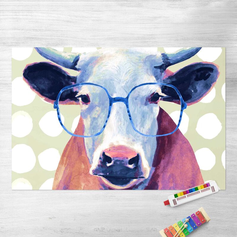 

Alfombras vinílicas - Bespectacled Animals - Cow - Apaisado 2:3 Dimensión LxA: 60cm x 90cm