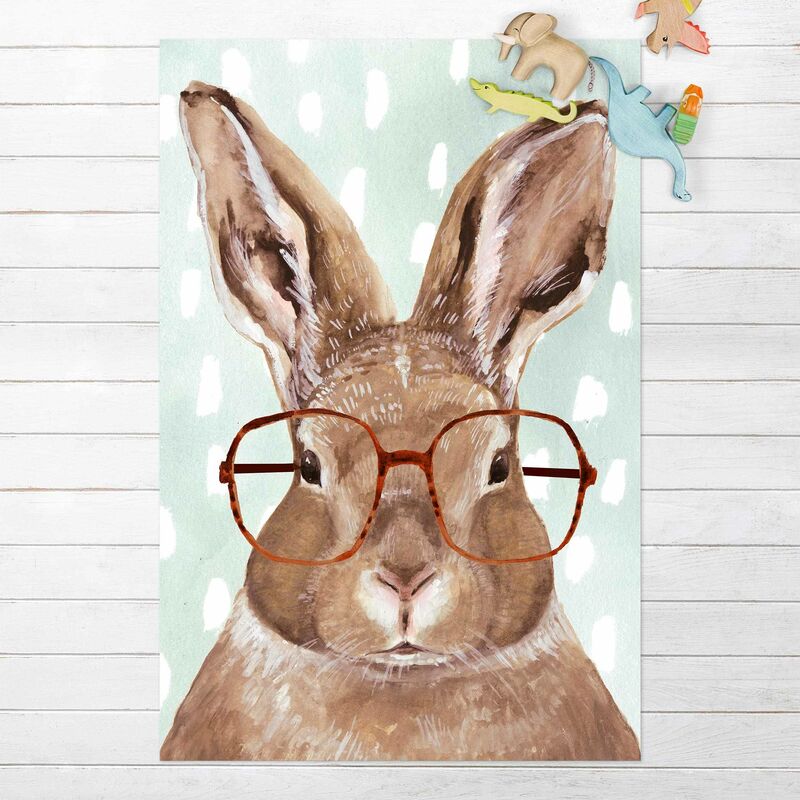 

Alfombras vinílicas - Bespectacled Animals - Rabbit - Alto 3:2 Dimensión LxA: 90cm x 60cm