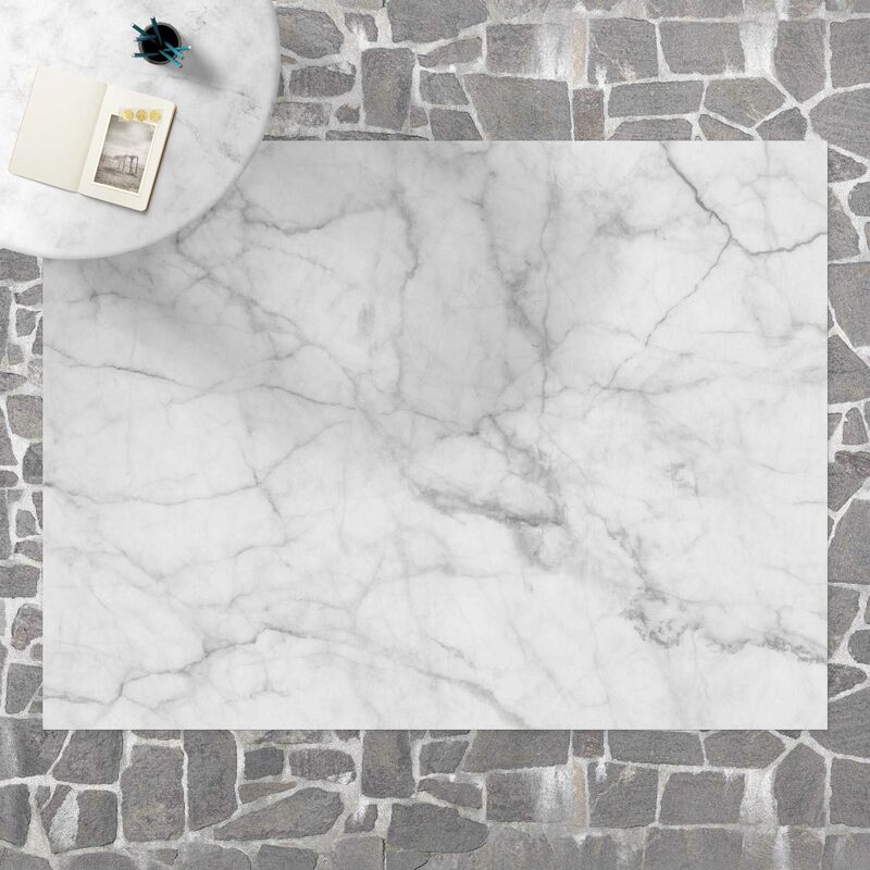 

Alfombras vinílicas - Bianco Carrara - Apaisado 3:4 Dimensión LxA: 75cm x 100cm