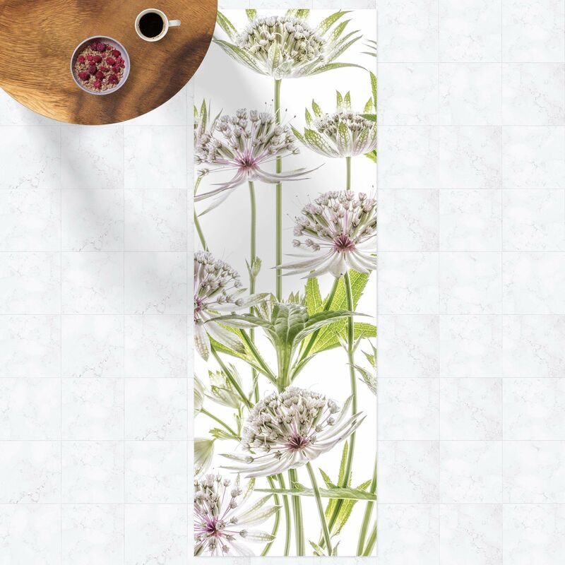 

Alfombras vinílicas - Big Astrantia - Panorámico Dimensión LxA: 150cm x 50cm