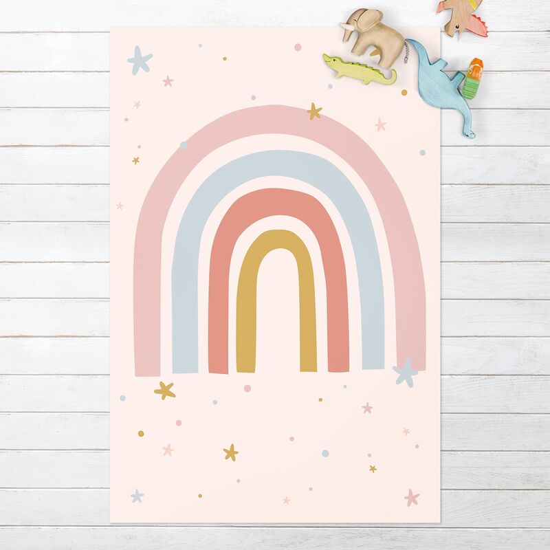 

Alfombras vinílicas - Big Rainbow With Stars And Dots - Alto 3:2 Dimensión LxA: 210cm x 140cm