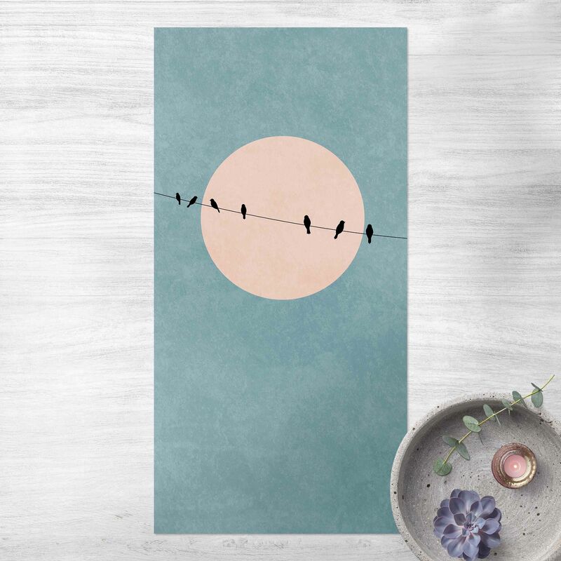 

Bilderwelten - Alfombras vinílicas - Birds In Front Of Pink Sun I - Alto 2:1 Dimensión LxA: 160cm x 80cm