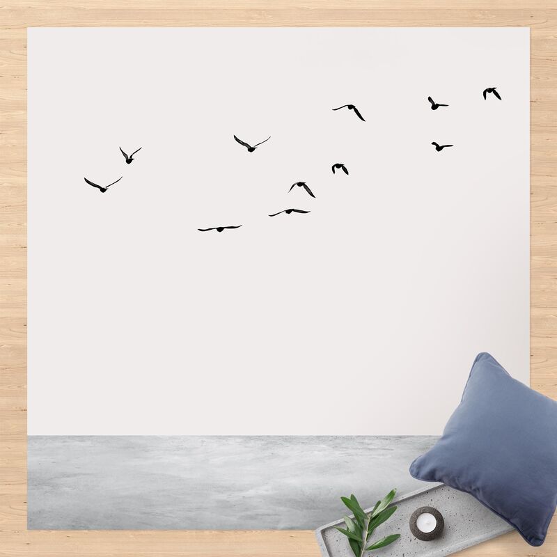 

Alfombras vinílicas - Birds Migrating South - Cuadrado 1:1 Dimensión LxA: 140cm x 140cm