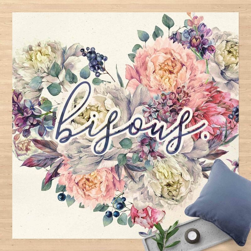 

Alfombras vinílicas - Bisous Vintage Paper Look - Cuadrado 1:1 Dimensión LxA: 80cm x 80cm